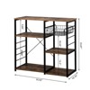 Karl Home 5-Layer Industrial Iron Kitchen Shelf Storage With Drain Basket Hook - 3 of 4