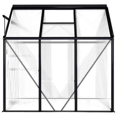 Anthracite Aluminum and Polycarbonate Hobby Greenhouse