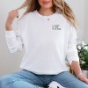 Simply Sage Market Embroidered I Closed My Book To Be Here Garment Dyed Long Sleeve - 2 of 3