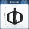 Unique Bargains Cycling Bicycle Pedals 9/16" Spindle Aluminum Alloy for Road Mountain BMX MTB Bike Black - 3 of 4
