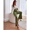 Clearlove Women Velvet High Waisted Wide Leg Palazzo Pants Long Trousers - 2 of 4