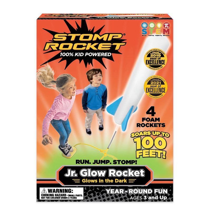 Stomp Rocket Junior Glow-in-the-Dark Toy Rocket Blaster, 5 of 7