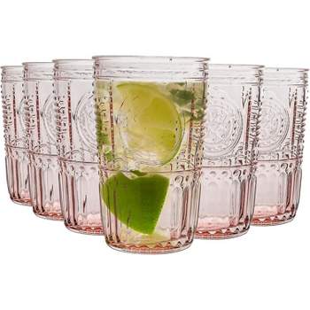 Bormioli Rocco Romantic Cooler 16 Ounce Stackable Drinking Glass, 6-Piece