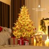 Tangkula Pre-Lit Artificial Christmas Tree w/ 1074 Branch Tips 450 White LED Lights - 2 of 4