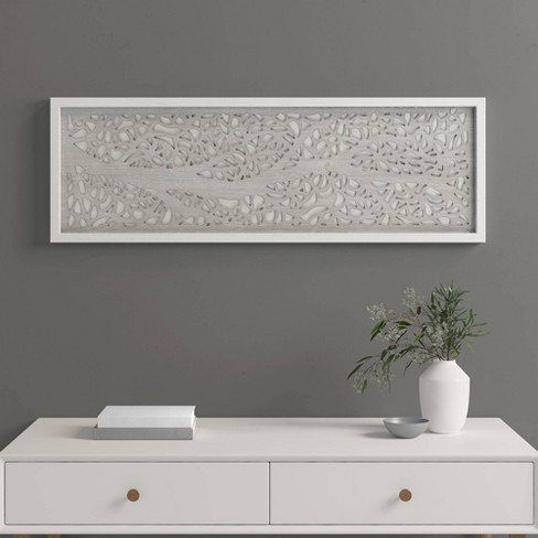 2pc Glimmer 100% Hand Brushed Heavy Textured Glitz Embellished Wall Canvas  Set Silver - Madison Park
