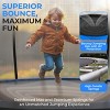 SereneLife 10ft Pumpkin Recreational Trampoline with Basketball Hoop & Safety Enclosure SLTRMPK10CK - Black - 3 of 4
