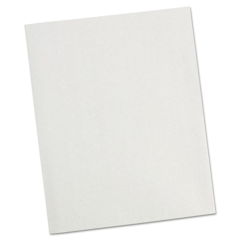 Universal Two-Pocket Portfolio Embossed Leather Grain Paper White 25/Box 56604, 3 of 6
