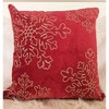 Kumasinova 20” Square Velvet Holiday Throw Pillows,Snowflake Couch Pillows with Hidden Zipper,Embroidered Decorative Pillows for Bed - 2 of 4