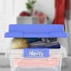 5 Pack 18 Quart Clear Storage Bin, Latched Storage Container, with Blue HI-RISE Lid - 4 of 4