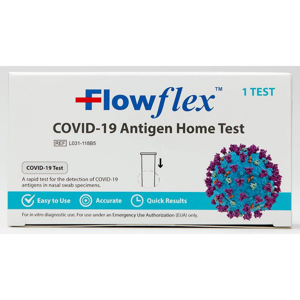 (Case of 12)(Best By 2025/09/19)FlowFlex Covid-19 Antigen Home Test - 1ct