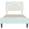 Kids Bed Frame, Upholstered Platform with Adjustable Headboard & LED, Wooden Slats, No Box Spring - 3 of 4
