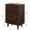 NicBex Narrow Console Table with 4 Drawers,Stylish Minimalist Entryway Table with Round Knobs,Modern Couch Table for Living Room,Auburn - 3 of 4