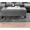 Airsurfer Large Charcoal Gray Ottoman Modern Living Room Ottoman Home Decor for Living Room Relaxation - 3 of 4