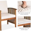 Tangkula 8PCS Wooden Patio Conversation Set Outdoor Furniture Set w/ Cushions - 4 of 4