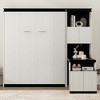 TIRAMISUBEST Full Size Murphy Bed with Bulit-in Desk and Open Storage Shelves, Foldable Murphy Cabinet Bed with Storage Cabinets - 4 of 4