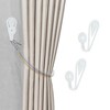 Unique Bargains Curtain Holdbacks Teardrop Hooks Zinc Alloy 2.56"x0.87" 1 Pair - 2 of 4