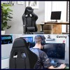 FDW PC Gaming Chair Desk Chair Office Chair Executive High Back PU Leather Racing Computer Chair with Lumbar Support Footrest - image 2 of 4