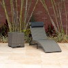 Amazonia Eco-Friendly Wicker Lounger Grey - 3 of 3