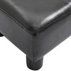 Ottoman Foot Rest, Small Foot Stool with Faux Leather Upholstery, Rectangular Ottoman Footrest with Padded Foam Seat and Plastic Legs, Bright Black - 3 of 4