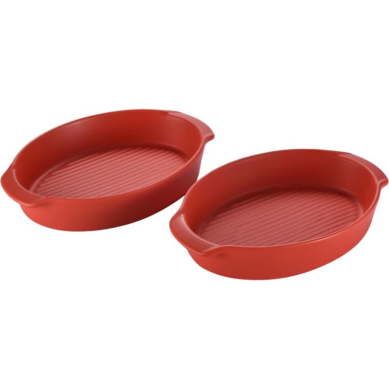 Bruntmor Oval Baking Dish Set for Oven - Red - Set of 2, 2 of 4