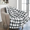 Lomsoe Black and Red Buffalo Plaid Flannel Throw Blanket for Couch, Soft Checkered Flannel Blanket for Sofa, Plaid Christmas Couch Throw Bed. - 2 of 4