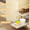 2 Tier Individual Pull Out Cabinet Organizer, Slide Out Wood Shelves Organizers, Pull Out Drawers Organization and Storage for Kitchen Cabinet - 2 of 4