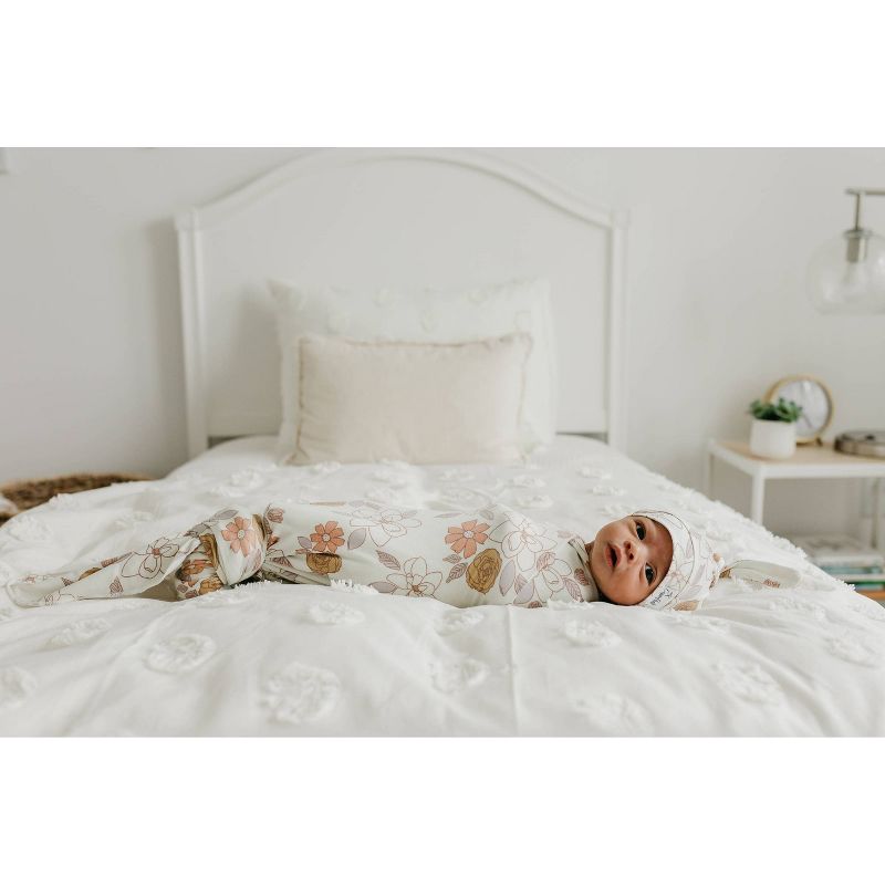 Copper Pearl Bloom Knit Swaddle Blanket, 5 of 9
