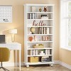 Hommoo 69-Inch Tall 9-Tier Bookcase with LED Lighting White - 4 of 4