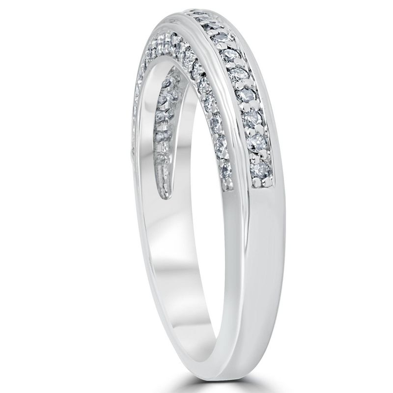 Pompeii3 5/8ct Diamond Wedding Ring White Gold Anniversary Ring, 3 of 6