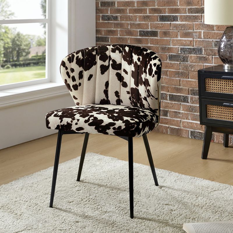 Bonatti Living Room Accent Side Chair with Animal Print | Karat Home, 2 of 11