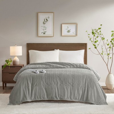 ETL certified Electric Heated Heating Blanket - Heated Bed Blanket with 10 Heating Levels  Auto Off Fast Heating overheating protection
