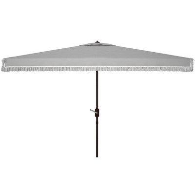 Milan Fringe 6.5 X 10 Ft Rectangle Crank Umbrella - PAT8308 - Safavieh