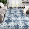 Washable Modern Geometric Grid Rug Non Slip Low Pile Rug Soft Contemporary Throw Floor Cover Foldable Indoor Carpet for Living Room Bedroom - 2 of 4