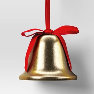 Christmas Metal Bell Ornament Gold - Wondershop™ - 1 of 3