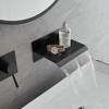 BWE Contemporary Single Handle Rectangular Waterfall Wall Mounted Bathroom Faucet - 3 of 4
