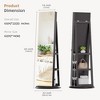 Vlsrka 360° Rotating Jewelry Cabinet with Lights, 63" Lockable Mirror Armoire Organizer Stand with Storage - 2 of 4