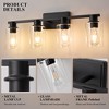POWLIG Dimmable Vanity Light - Modern Bathroom Lighting with Cylindrical Glass Shades - 4 of 4