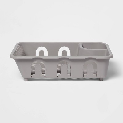 Image of Plastic Dish Drainer Gray - Room Essentials™