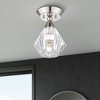 Livex Lighting Brussels 1 - Light Semi-Flush Mount in  Polished Nickel - 4 of 4