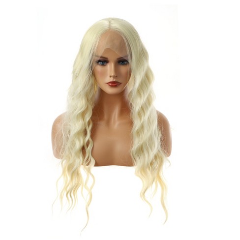 Unique Bargains Long Body Wave Lace Front Wigs For Women With Wig Cap ...
