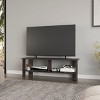 GlasFlength TV Stands and Consoles TV Console Table TV Center TV Stand with Open Storage Shelves for Living Room, Brown, 12.2"*47.3"*47.3" - 2 of 4