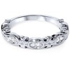 Pompeii3 1/10ct Vintage Diamond Wedding Ring 14K White Gold - 2 of 4