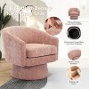 360°Modern Swivel Accent Sofa Chair,Cozy Round Chenille Fabricm,Round Armchair Single Sofa with Arms, for Living Room - 4 of 4