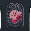 Kirby Star Background Crew Neck Short Sleeve Boy's Black T-shirt - 2 of 3