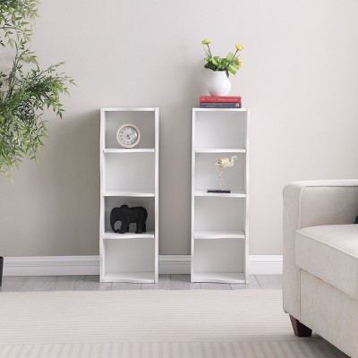 Kumasinova 7-Tier Modern Bookshelf with Wavy Border Design,Bookcase with Adjustable Shelves,Detachable Upper & Lower Units for Living Room