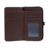CTM Women's Vegan Leather Twist Lock Flap Wallet Wristlet - 3 of 4