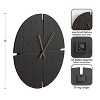 Kate & Laurel All Things Decor 22" Nirav Round Wall Clock Diameter Black - 2 of 4