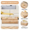 CAVINAS 39.3 Inch Rectangle Coffee Table for Living Room,Bedroom,Modern Center Table with Wood Texture/Marble Pattern - 4 of 4