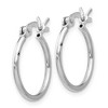 Black Bow Jewelry 1.25mm Polished Sterling Silver Round Hoop Earrings, 15mm (9/16 in) - 2 of 4