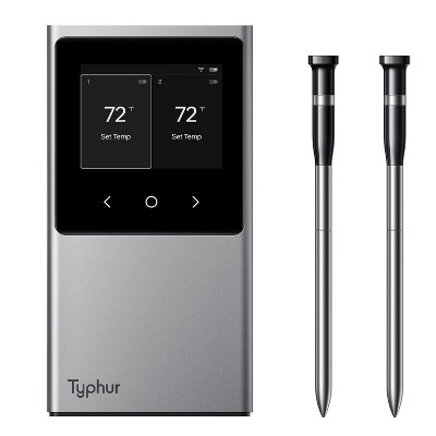 Typhur® Sync Dual 2-Probe Wireless Meat Thermometer in Gray